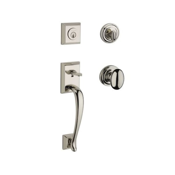 Baldwin SCNAPXELLTRR055S Cylinder Napa Handleset Ellipse Knob Round 6AL Latch; Dual ; SmartKey Lifetime SCNAPXELLTRR055S - main